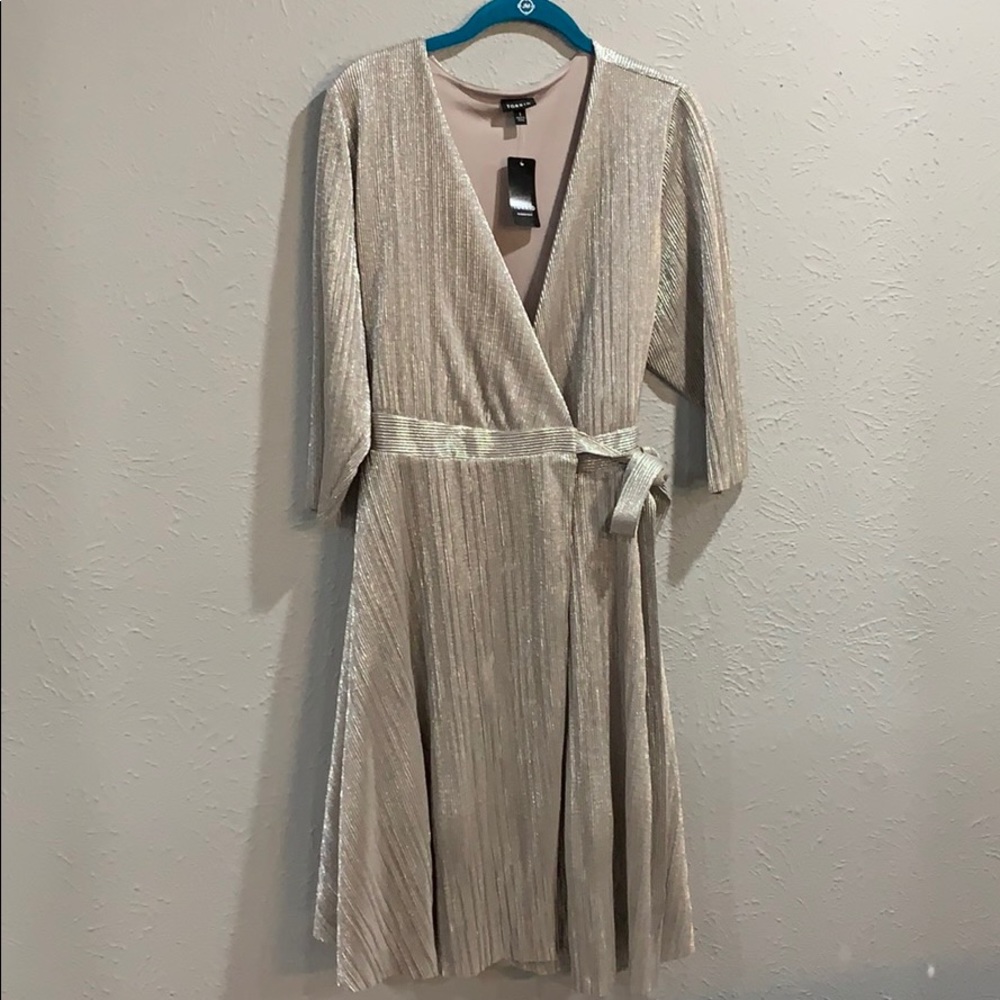 Torrid silver wrap dress